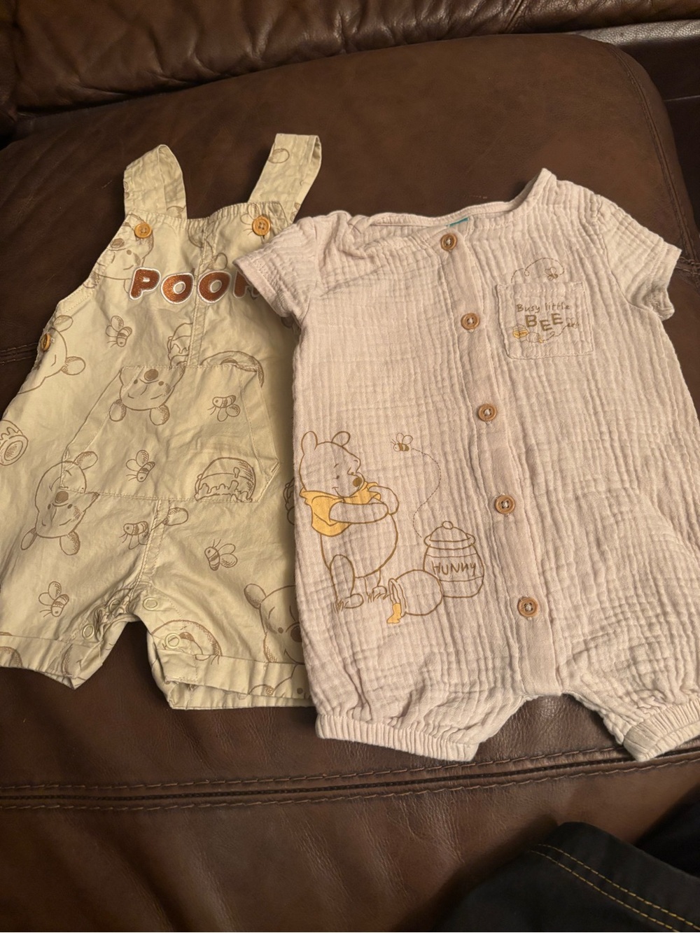 Winnie the Pooh Beige Muslin One-Piece Romper and overalls Kids